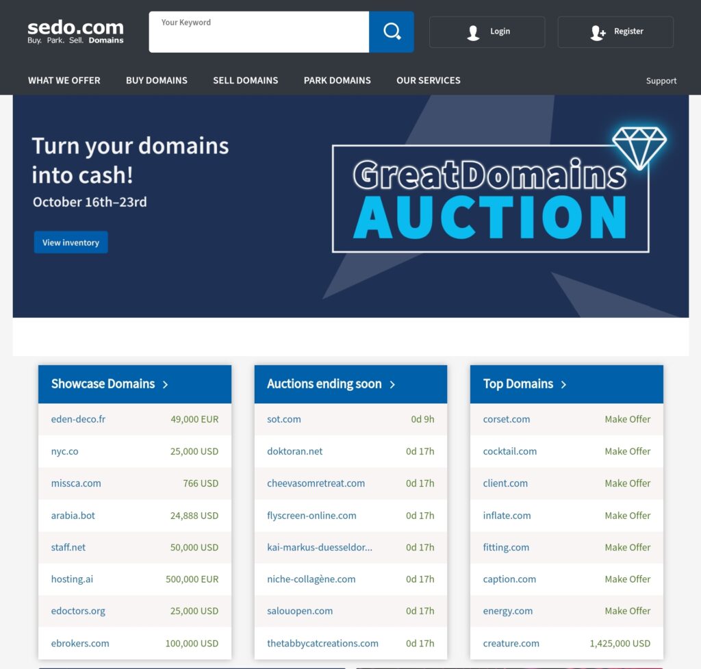 Domain Flapping website-sedo-domain-flapping